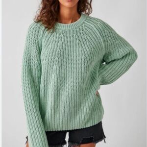 Free People Take Me Home Sweater Matcha green small